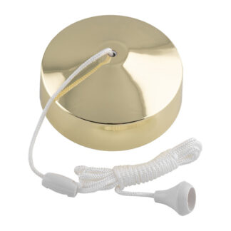 Eurolite A3222PB 10Amp 2-Way Pull Cord - Polished Brass (LEAD TIME: 2-3 DAYS)