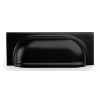 Alexander & Wilks AW905BL Quantock Cup Pull Handle Black Centres 96mm (LEAD TIME: 2-3 DAYS)