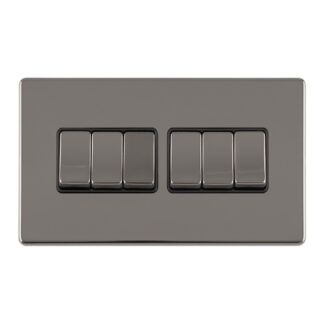 Eurolite ECBN6SWB 6 GANG 10AMP 2WAY SWITCH (LEAD TIME: 2-3 DAYS)
