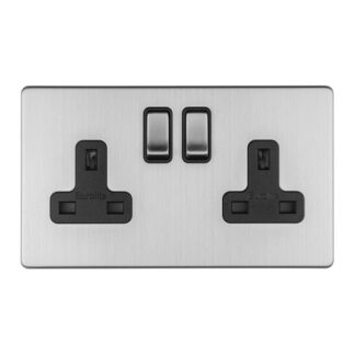 Eurolite ECSS2SOB 2-Gang 13Amp DP Switched Socket (LEAD TIME: 2-3 DAYS)