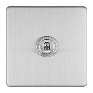 Eurolite ECSST1SW 1-Gang 10Amp 2-Way Toggle Switch Satin Stainless Plate (LEAD TIME: 2-3 DAYS)