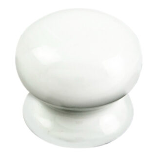 Carlisle Brass FTD620BPWH Porcelain Knob 35mm (LEAD TIME: 2-3 DAYS)