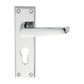Carlisle Brass M30YCP Victorian Lever On Euro Lock Backplate (LEAD TIME: 2-3 DAYS)