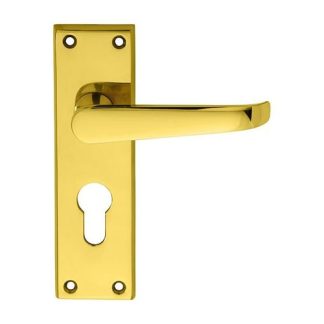 Carlisle Brass M30Y Victorian Lever On Euro Lock Backplate (LEAD TIME: 2-3 DAYS)