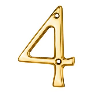 Carlisle Brass N4 Numerals (0-9) Number 4 (LEAD TIME: 2-3 DAYS)