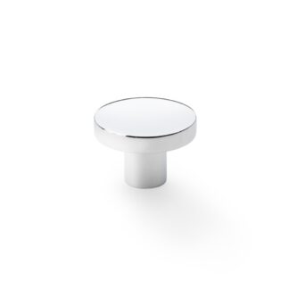 Alexander & Wilks AW821-38-PC Hanover Plain Cupboard Knob - Polished Chrome Knob 38mm (LEAD TIME: 2-3 DAYS)