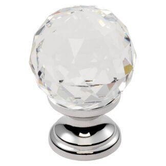 Carlisle Brass FTD670DCTC Clear Faceted Knob 40mm (LEAD TIME: 2-3 DAYS)
