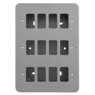 Eurolite MC-G12 Metal Clad Grid Faceplate with Back Box-12-Gang (LEAD TIME: 2-3 DAYS)