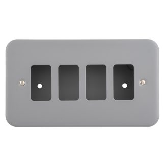 Eurolite MC-G4 Metal Clad Grid Faceplate with Back Box-4-Gang (LEAD TIME: 2-3 DAYS)