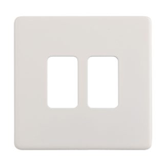 Eurolite PL-G2 Enhance White Grid Plates-2-Gang (LEAD TIME: 2-3 DAYS)