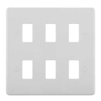 Eurolite PL-G6 Enhance White Grid Plates-6-Gang (LEAD TIME: 2-3 DAYS)