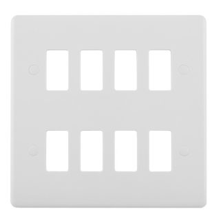 Eurolite PL-G8 Enhance White Grid Plates-8-Gang (LEAD TIME: 2-3 DAYS)