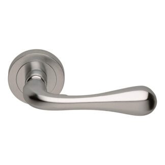 Manital AQ1SC Astro Lever On Round Rose - Satin Chrome (LEAD TIME: 2-3 DAYS)