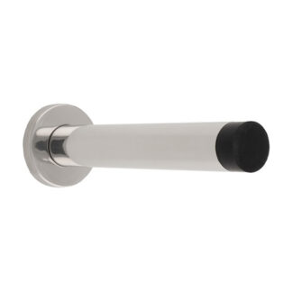 Eurospec DSW1019BSS 150 x 22mm Wall Mounted Doorstop On Rose Concealed Fix - Polished Stainless Steel (LEAD TIME: 2-3 DAYS)
