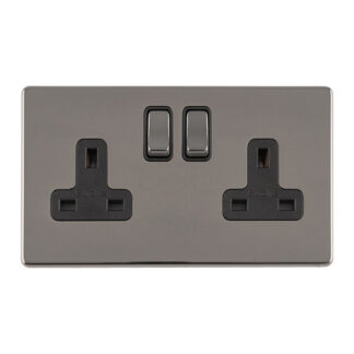Eurolite ECBN2SOB 2 GANG 13AMP DP SWITCHED SOCKET (LEAD TIME: 2-3 DAYS)
