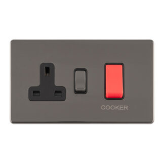 Eurolite ECBN45ASWASB 45AMP DP COOKER SWITCH WITH 13AMP SOCKET (LEAD TIME: 2-3 DAYS)