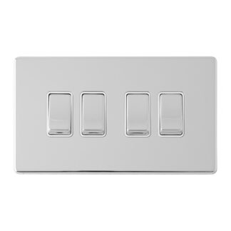 Eurolite ECPC4SWW 4 GANG 10AMP 2WAY SWITCH (LEAD TIME: 2-3 DAYS)