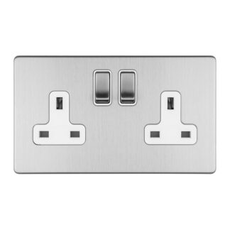 Eurolite ECSS2SOW 2-Gang 13Amp DP Switched Socket (LEAD TIME: 2-3 DAYS)