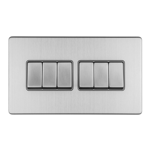 Eurolite ECSS6SWG 6-Gang 10Amp 2-Way Switch (LEAD TIME: 2-3 DAYS)