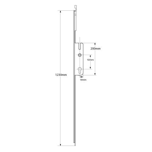 Elite French Door Passive Lock Lift Lever Multipoint Door Lock - Shootbolt Compatible - Image 2