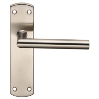 Eurospec CSLP1162B/SSS Steelworx Residential Mitred Lever On Latch Backplate (LEAD TIME: 2-3 DAYS)