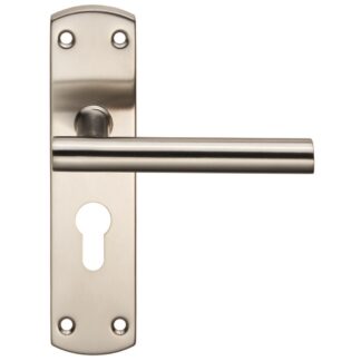 Eurospec CSLP1164E/SSS Steelworx Residential T Bar Lever On Euro Lock Backplate (LEAD TIME: 2-3 DAYS)