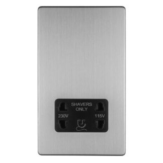 Eurolite ECSSSHSB 2-Gang Shaver Socket 230/115V (LEAD TIME: 2-3 DAYS)