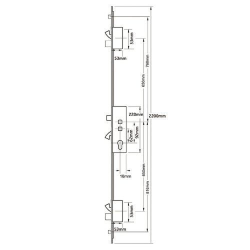 Millenco Mantis 3 Latch 2 Deadbolts 3 Hooks 2 Rollers Double Spindle Multipoint Door Lock - Image 2